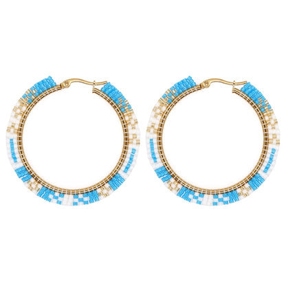 Boho Rainbow Hoop Earrings [Spirit and Rebel] MI-E200094C  