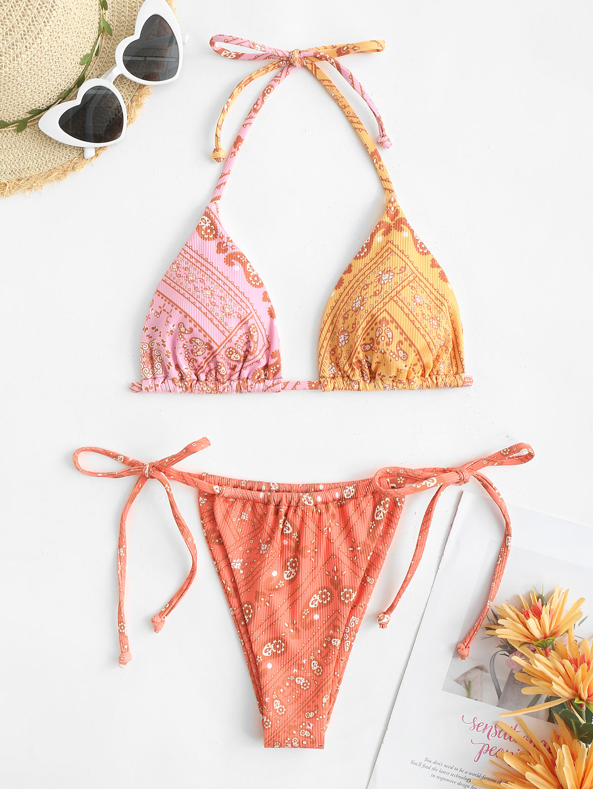 Spirit and Rebel Boho Halter Bikini [Spirit and Rebel]   