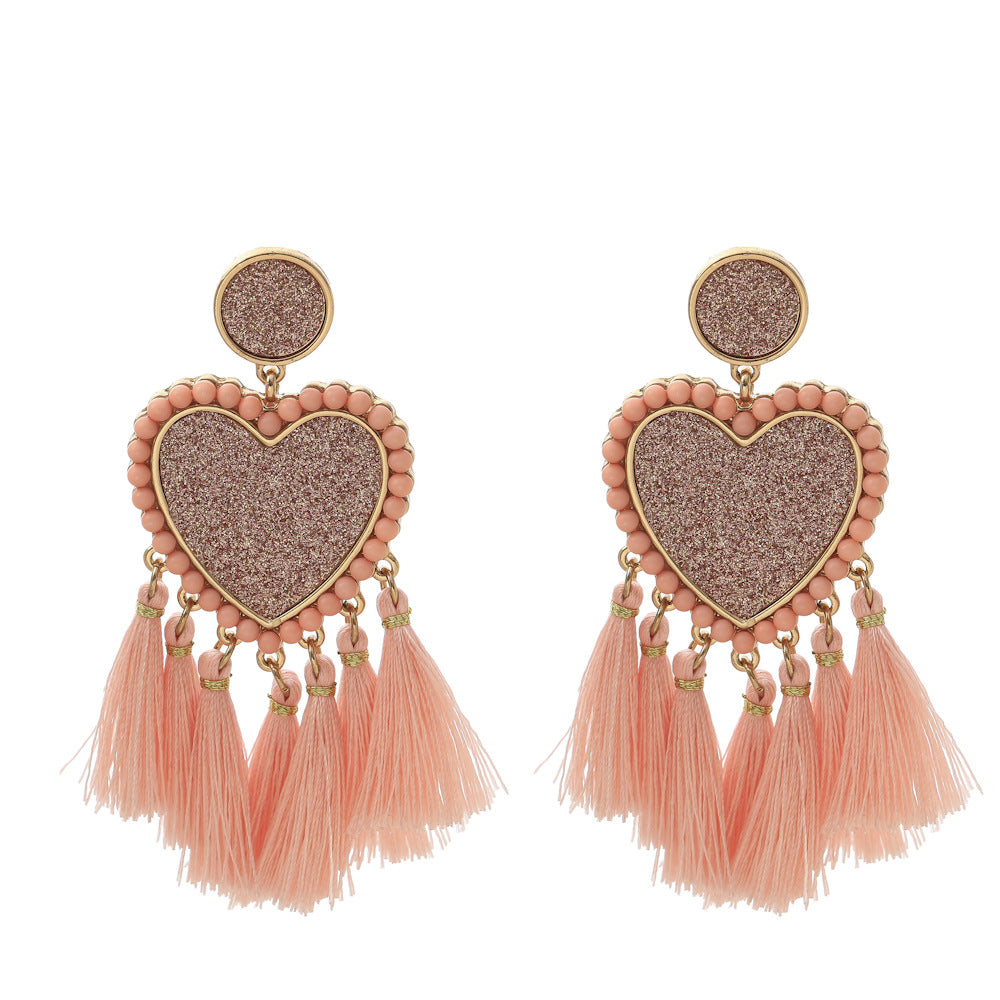 Handmade Boho Heart Shaped Earrings [Spirit and Rebel]   