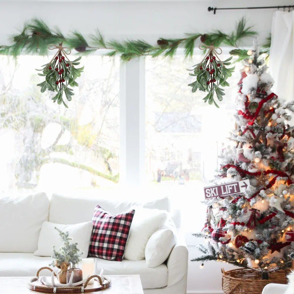 Artificial Hanging Christmas Mistletoe Decor [Spirit and Rebel]   