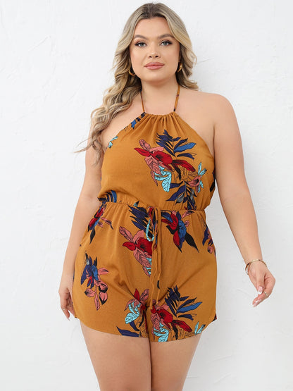 Tropical Boho Plus Size Playsuit Romper [Spirit and Rebel]   