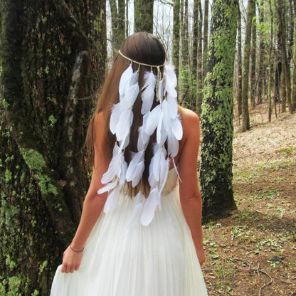 Spirit and Rebel Handmade Boho Feather Headband [Spirit and Rebel] YLHJ725  