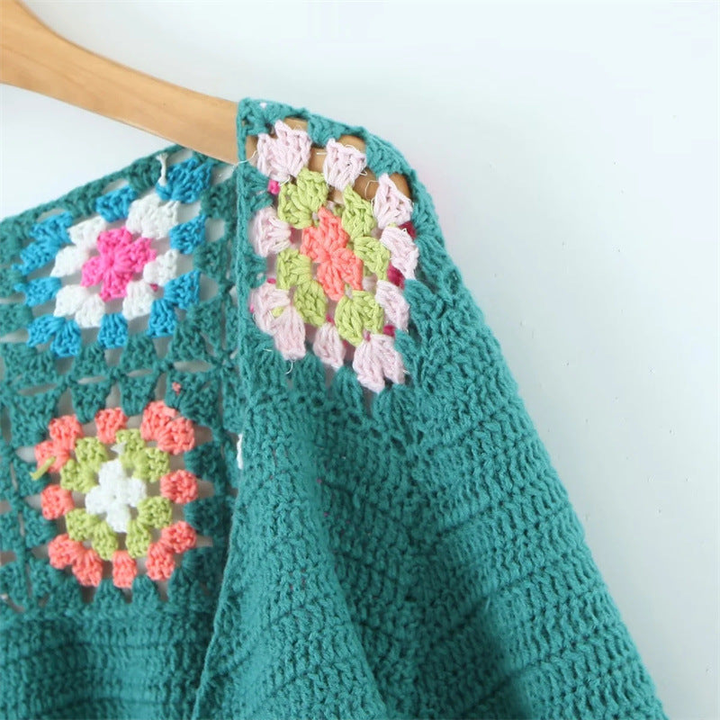 Spirit and Rebel Multicolor Handmade Crochet Cardigan [Spirit and Rebel]   