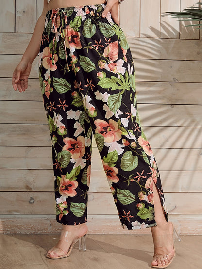 Floral Boho Plus Size Pants [Spirit and Rebel]   