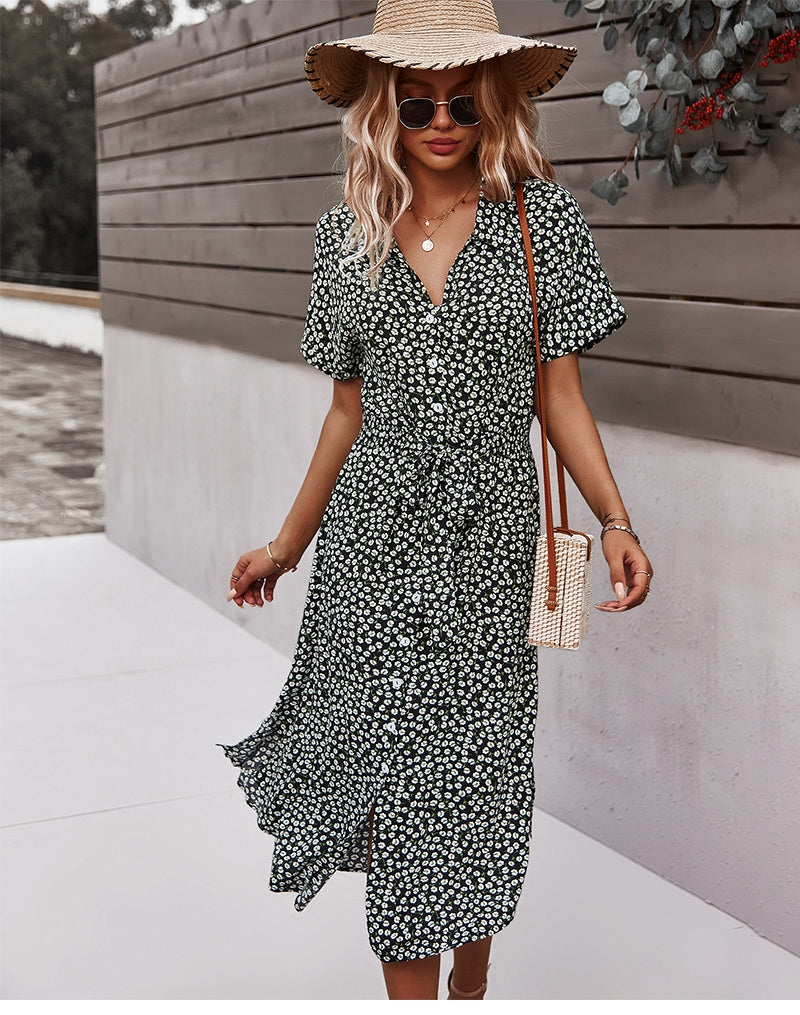 Spirit and Rebel Boho Floral Summer Dress [Spirit and Rebel]   