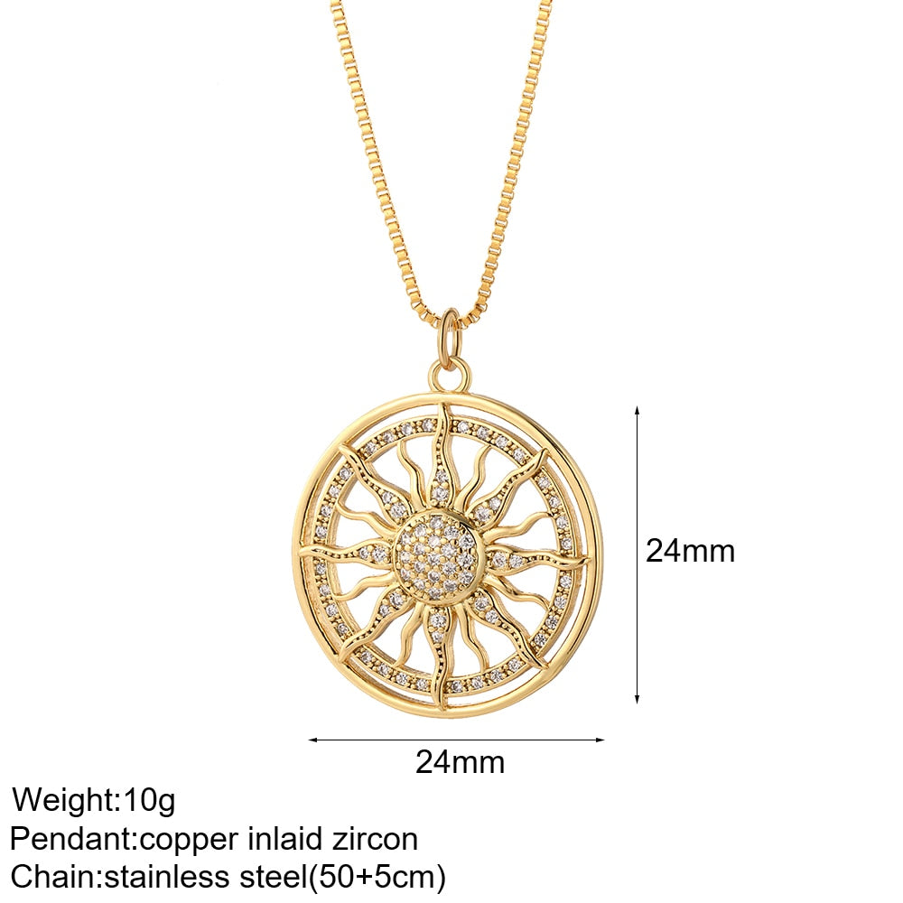 Enchanting Evil Eye Boho Necklace [Spirit and Rebel] Gold 10  