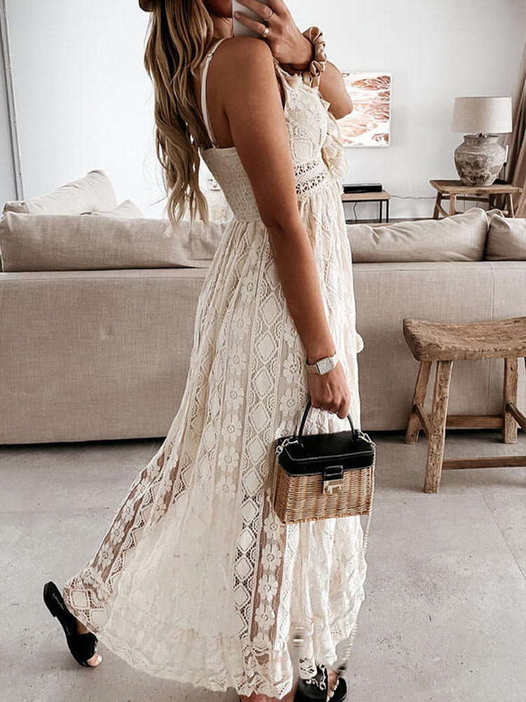 Boho white maxi best sale