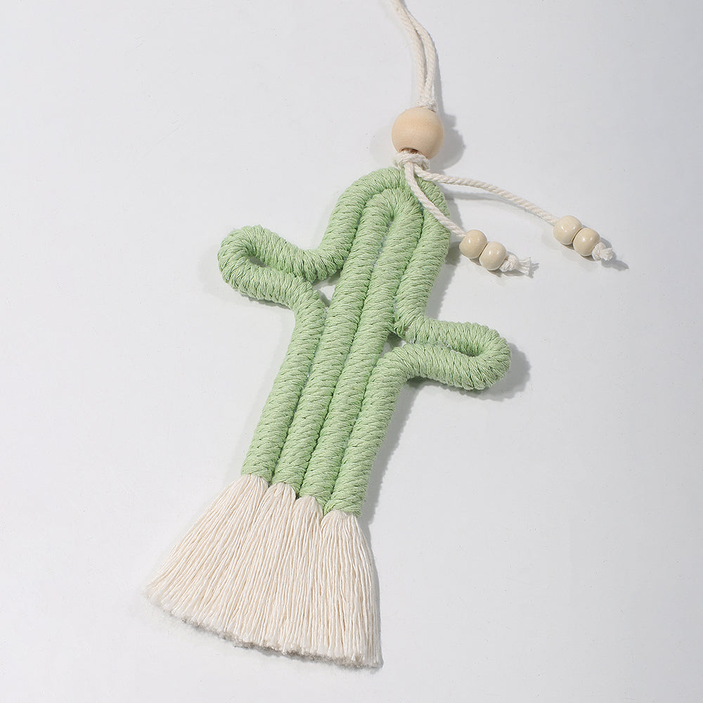 Cute Cactus Boho Macrame Hanging Pendant [Spirit and Rebel]   