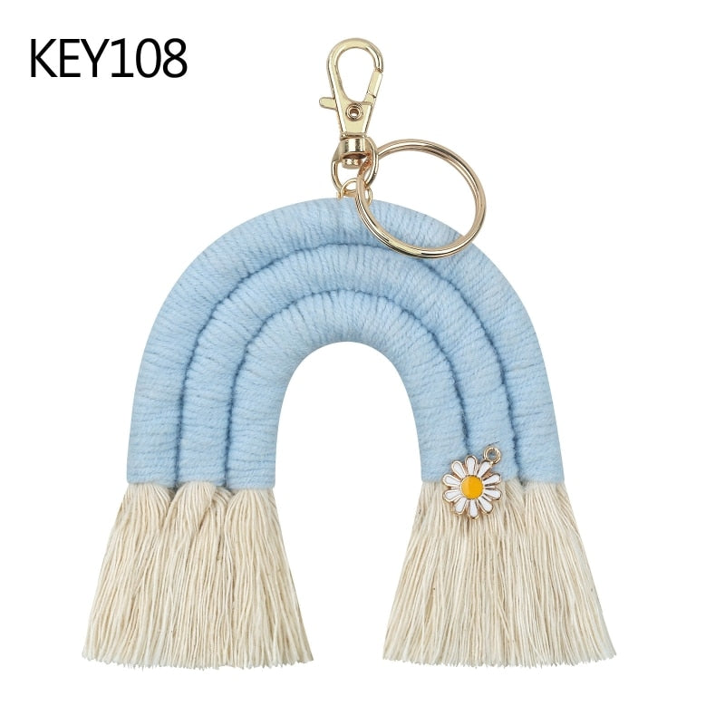 New Handmade Macrame Boho Tassel Keychain [Spirit and Rebel] D-108  