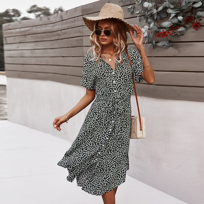 Spirit and Rebel Boho Floral Summer Dress [Spirit and Rebel]   