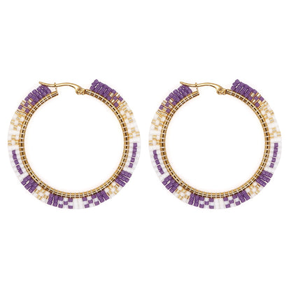 Boho Rainbow Hoop Earrings [Spirit and Rebel] MI-E200094E  