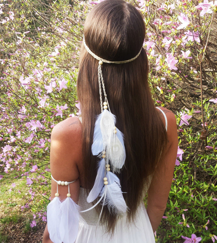 Spirit and Rebel Handmade Boho Feather Headband [Spirit and Rebel]   