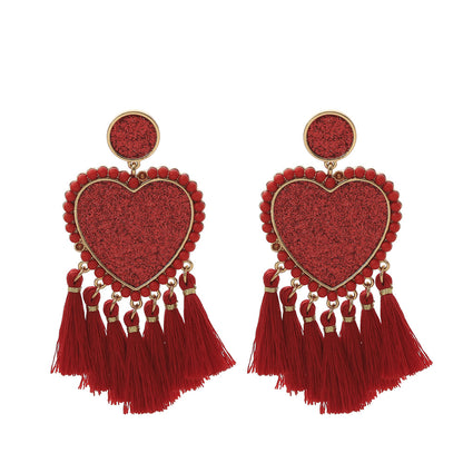 Handmade Boho Heart Shaped Earrings [Spirit and Rebel]   