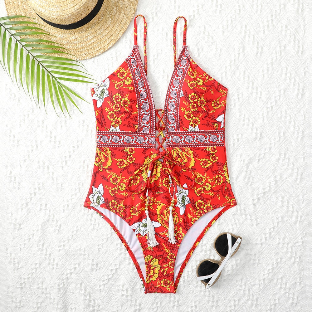 Tassel Temptation Boho Swimsuit [Spirit and Rebel] BL5 S 