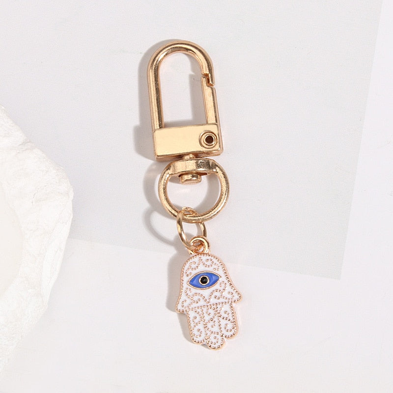 Eye Of Horus Keychain Blue Eye Key Ring Hamsa Hand [Spirit and Rebel] E5763  