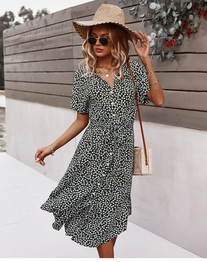 Spirit and Rebel Boho Floral Summer Dress [Spirit and Rebel]   