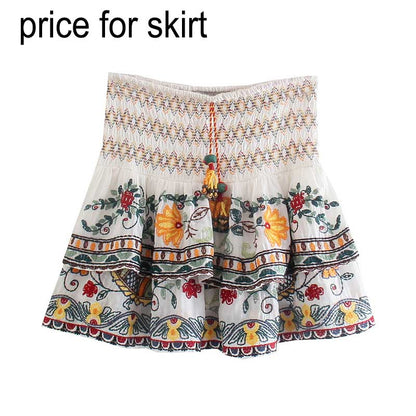 Free Spirit Ensemble Boho Top & Skirt [Spirit and Rebel] Skirt Only XS 