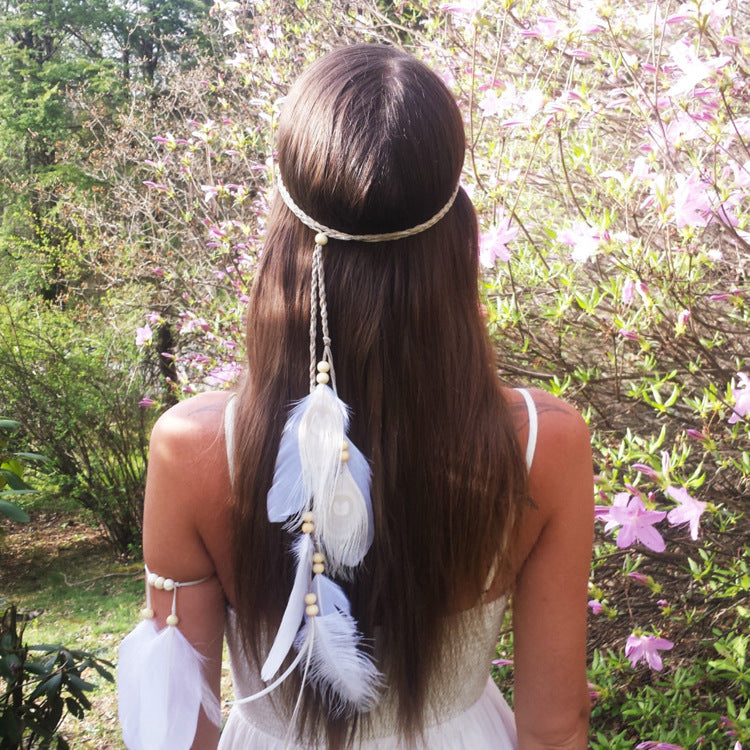 Spirit and Rebel Handmade Boho Feather Headband [Spirit and Rebel]   