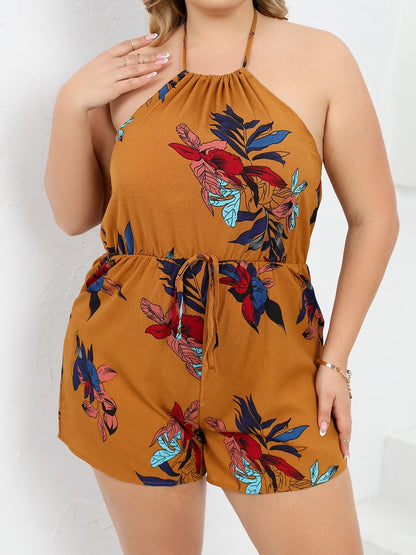 Tropical Boho Plus Size Playsuit Romper [Spirit and Rebel]   