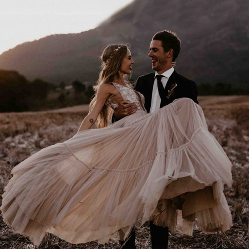 Yours Forever Boho Open Back Wedding Dress [Spirit and Rebel]   