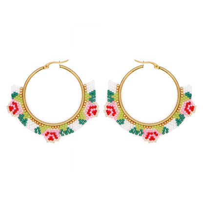 Boho Rainbow Hoop Earrings [Spirit and Rebel] MI-E200096A  