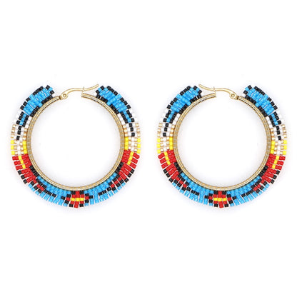 Boho Rainbow Hoop Earrings [Spirit and Rebel] MI-E200092A  