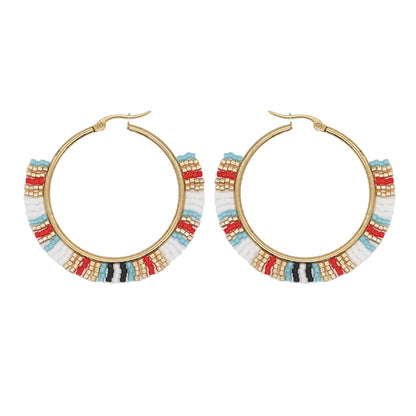 Boho Rainbow Hoop Earrings [Spirit and Rebel] MI-E200120A  