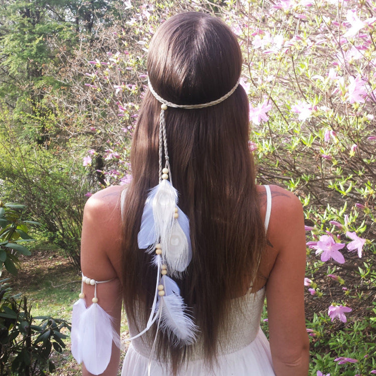 Spirit and Rebel Handmade Boho Feather Headband [Spirit and Rebel]   