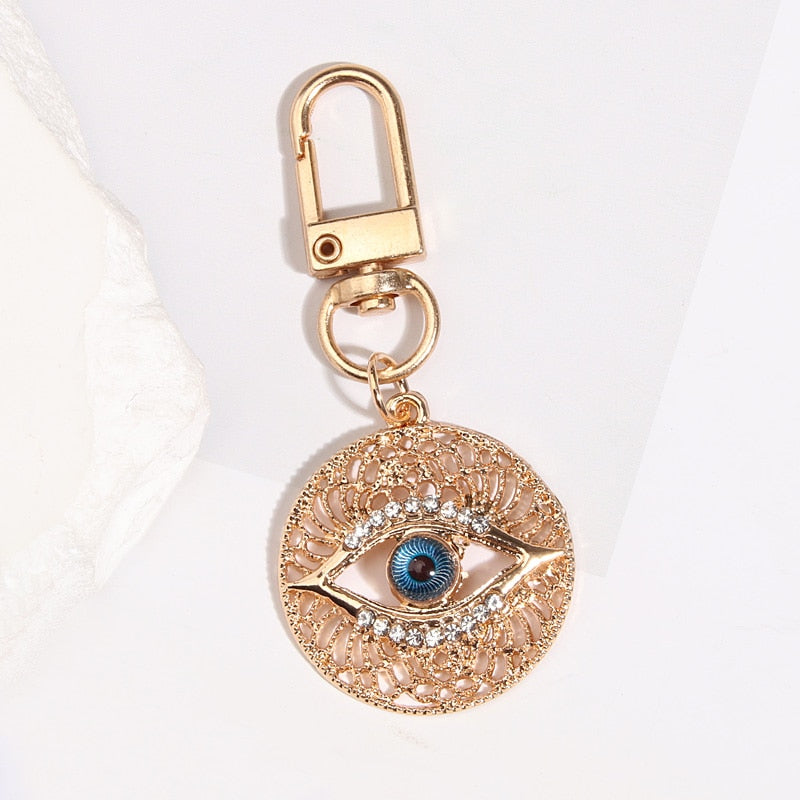 Eye Of Horus Keychain Blue Eye Key Ring Hamsa Hand [Spirit and Rebel] E5790  