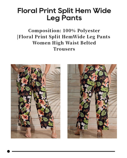 Floral Boho Plus Size Pants [Spirit and Rebel]   