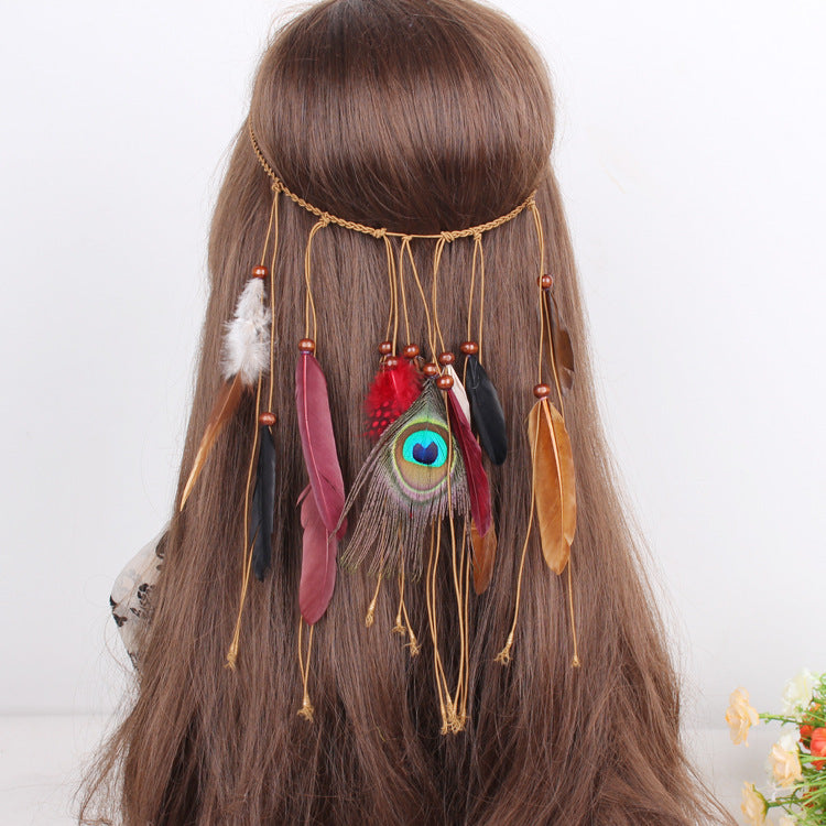 Spirit and Rebel Handmade Boho Feather Headband [Spirit and Rebel]   