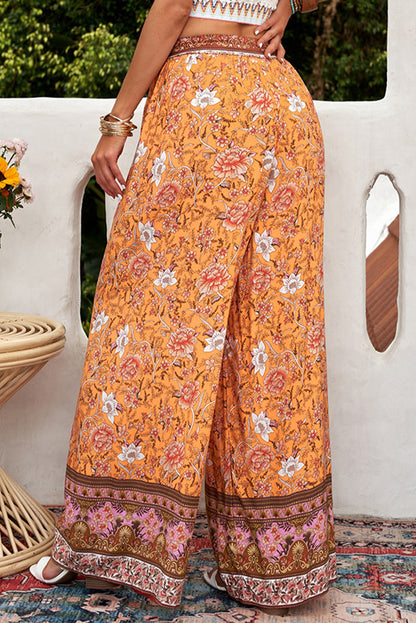 Bohemian Tie Waist Palazzo Pants [Spirit and Rebel]   