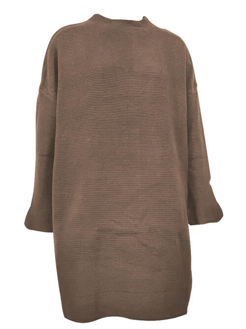 Round Neck Long Sleeve Sweater Dress [Spirit and Rebel]   