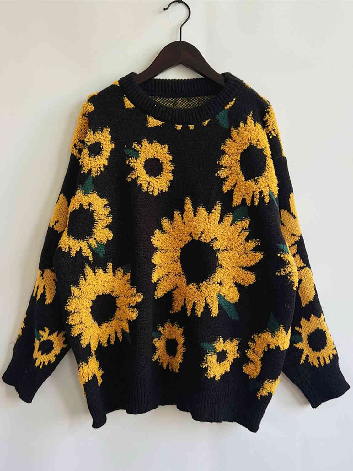 Sunflower Dropped Shoulder Long Sleeve Sweater [Spirit and Rebel]   