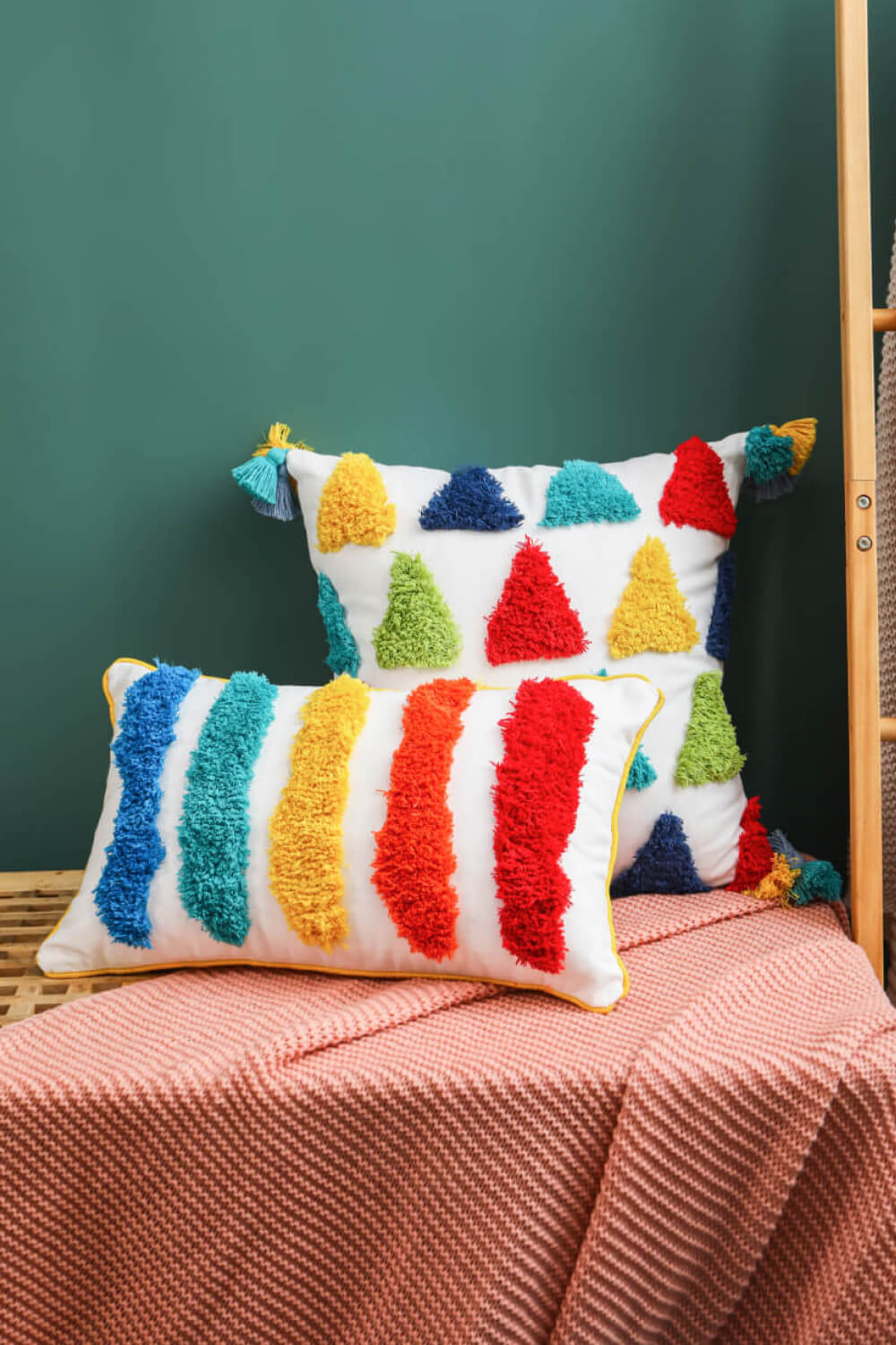 Multicolored Throw Boho Pillow Case [Spirit and Rebel]   