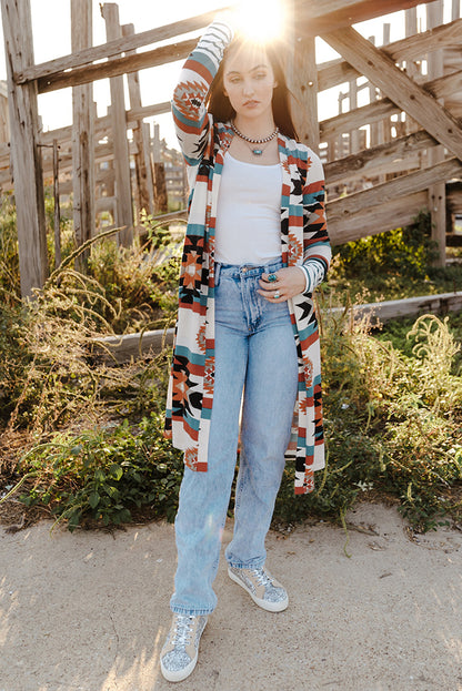 Printed Long Sleeve Cardigan [Spirit and Rebel]   