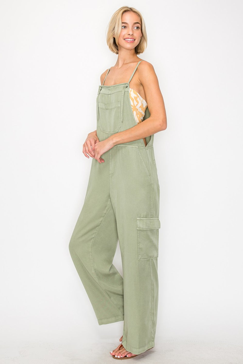 RISEN Wide Leg Tencel Overalls [Spirit and Rebel]   