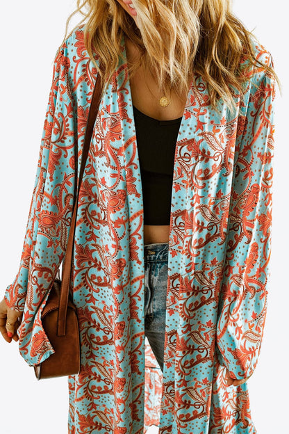 Printed Open Front Duster Boho Cardigan [Spirit and Rebel]   