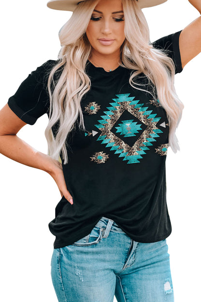 Graphic Short Sleeve Tee Boho Shirt [Spirit and Rebel]   