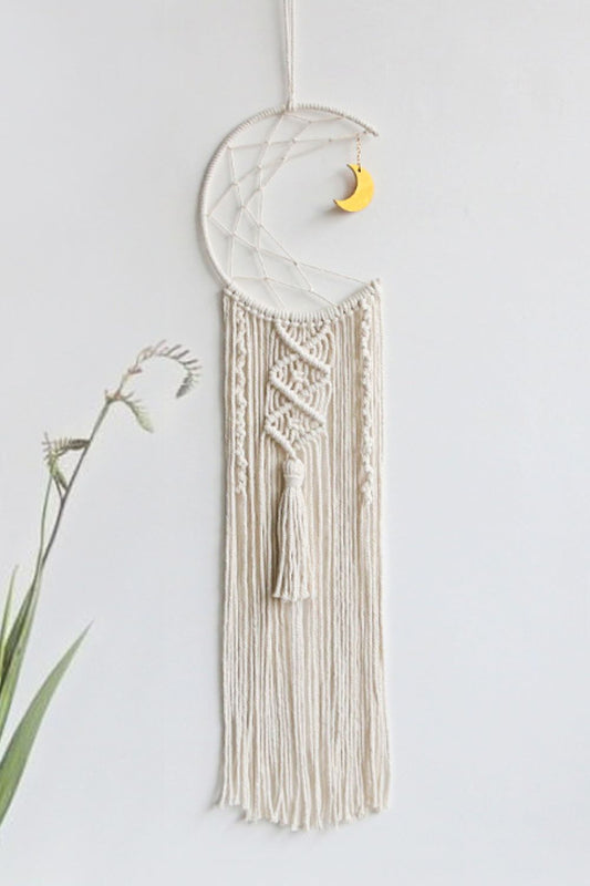 Boho Bohemian Hand-Woven Moon Macrame Wall Hanging [Spirit and Rebel]   