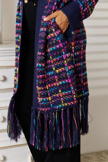 Fringe Hem Open Front Cardigan [Spirit and Rebel]   