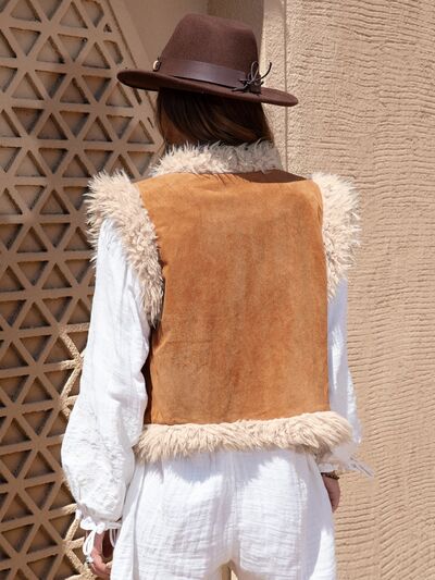 Fuzzy Open Front Vest Coat [Spirit and Rebel]   