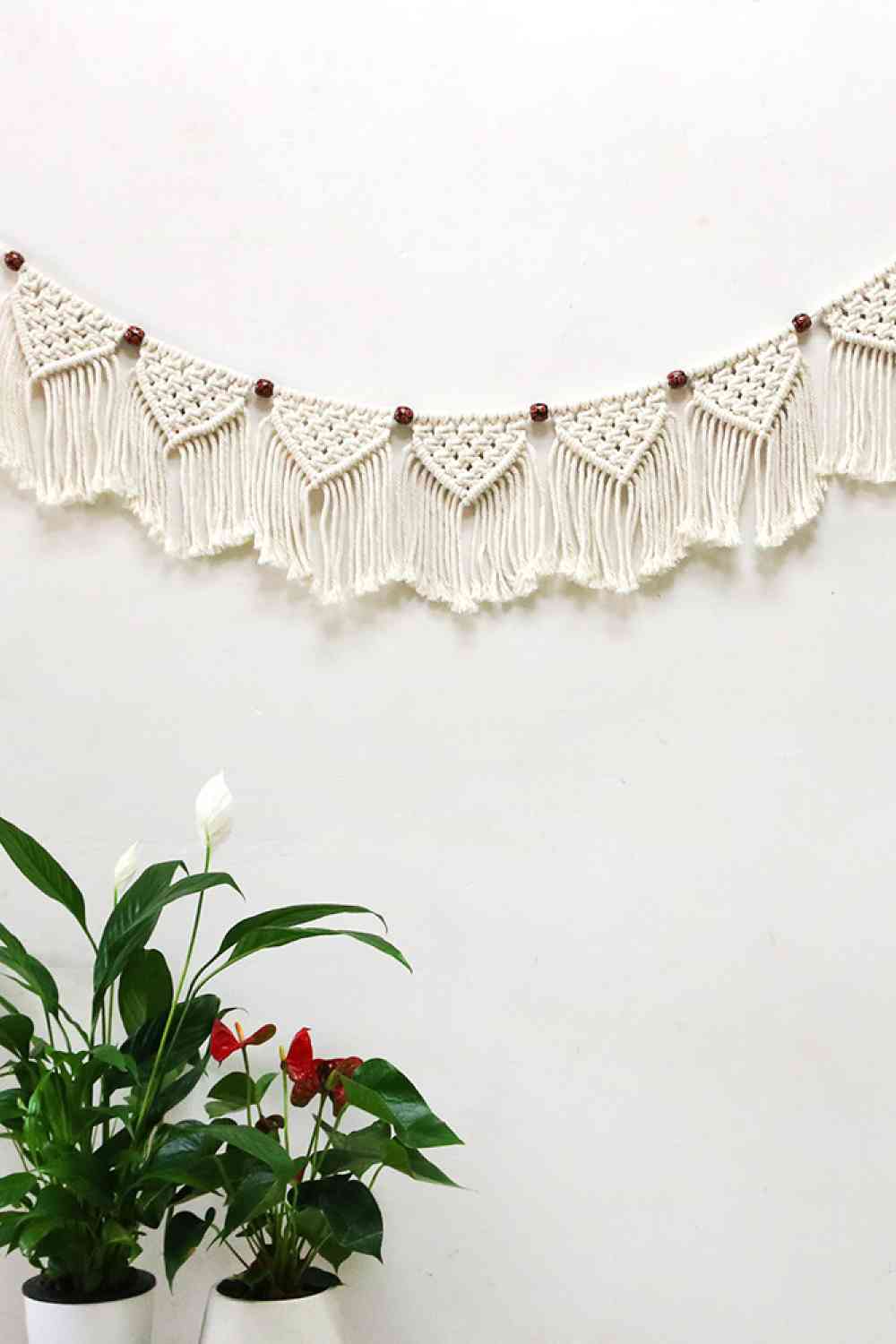 Bead Trim Macrame Fringe Wall Hanging [Spirit and Rebel]   