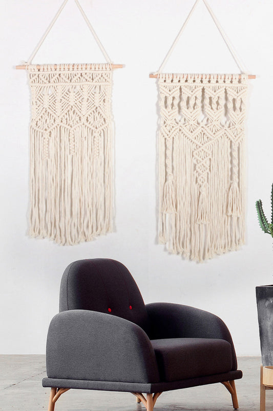 Spirit and Rebel Boho Macrame Bohemian Hand Woven Fringe Wall Hanging [Spirit and Rebel]   