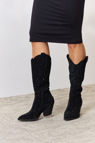 Boho Chic  Forever Link Rhinestone Knee High Cowboy Boots [Spirit and Rebel]   