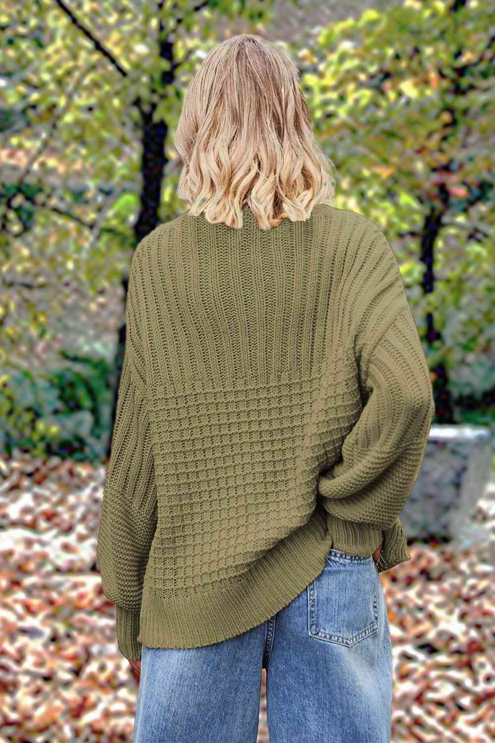 Round Neck Lantern Sleeve Sweater [Spirit and Rebel]   