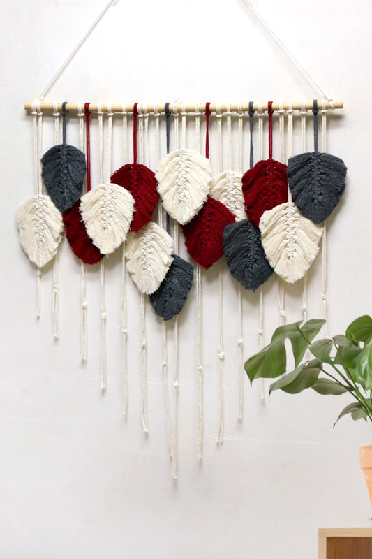 Boho Decor Hand-Woven Feather Macrame Wall Hanging [Spirit and Rebel]   