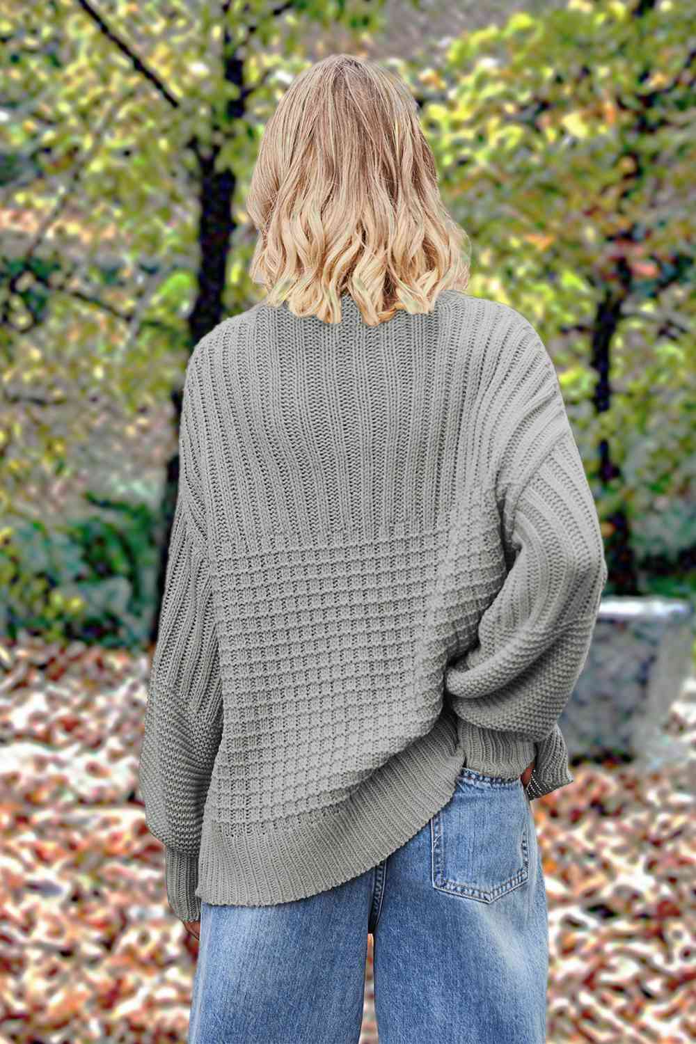 Round Neck Lantern Sleeve Sweater [Spirit and Rebel]   