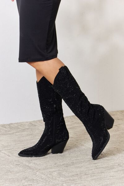 Boho Chic  Forever Link Rhinestone Knee High Cowboy Boots [Spirit and Rebel]   