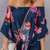 0c971aec34b74677bc508628f8f89104-Max.jpg Printed Off-Shoulder Flounce Sleeve Boho Top